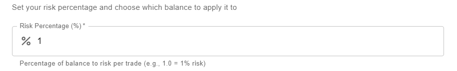 Default risk percentage field